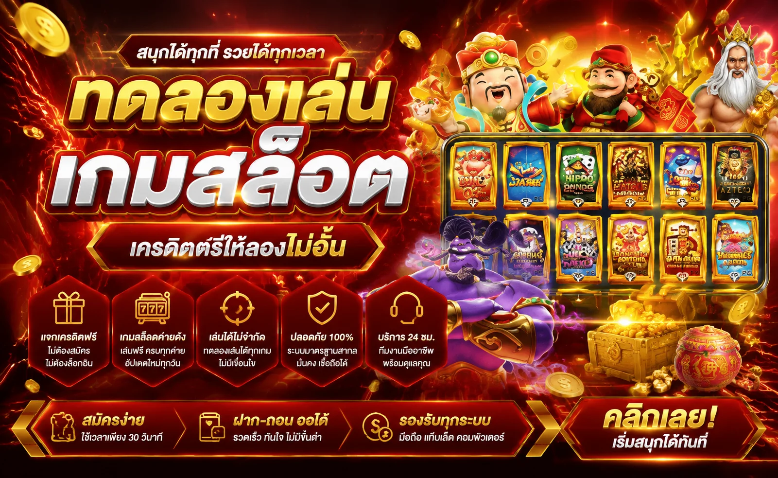 หน้าทดลองเล่นสล็อตค่าย PG SLOT ฟรีบนเว็บ CHANG69